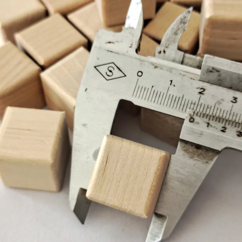 50pcs 2cm Wooden Cubes for Arts and Crafts DIY Photo Blocks Unfinished Natural Wood Kids Toy Home Decor | Дом и сад