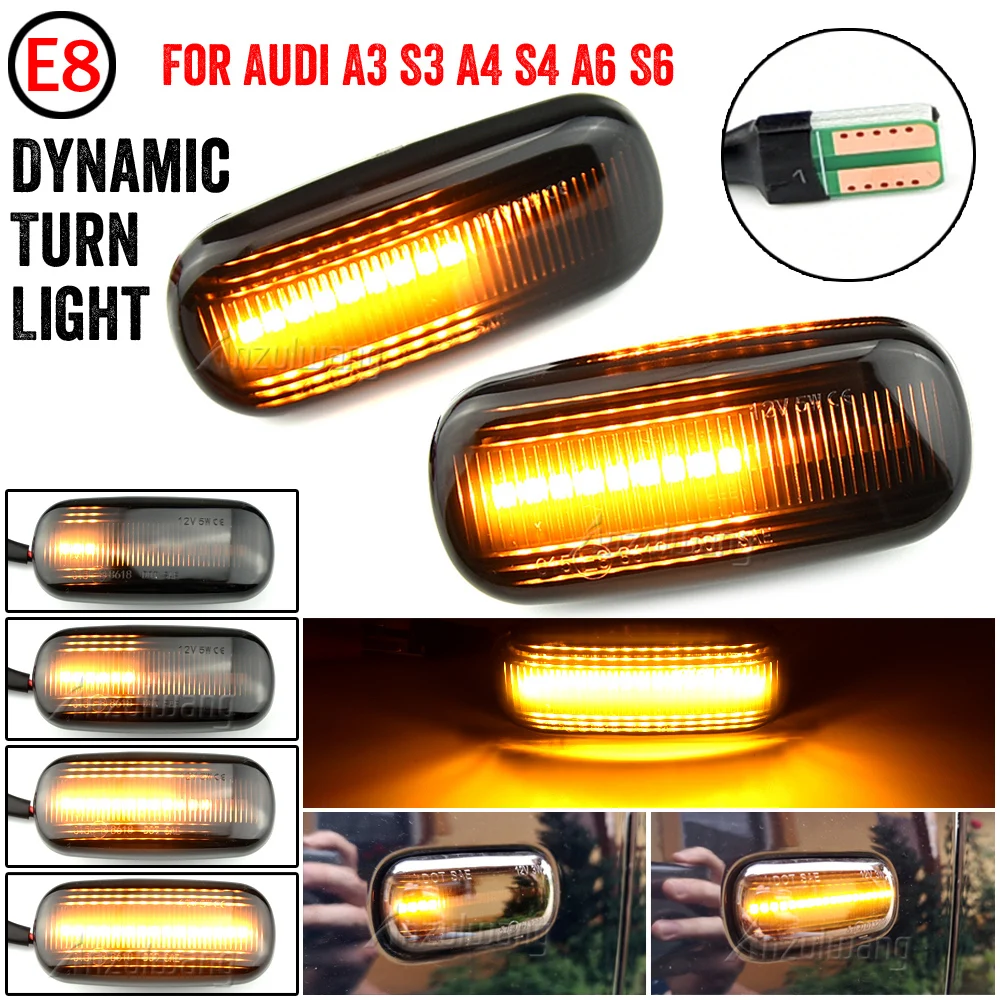 Led Dynamic Side Marker Turn Signal Light Sequential Blinker Lamp For Audi A3 S3 8P A4 S4 RS4 B6 B7 B8 A6 S6 RS6 C5 C7 | Автомобили и