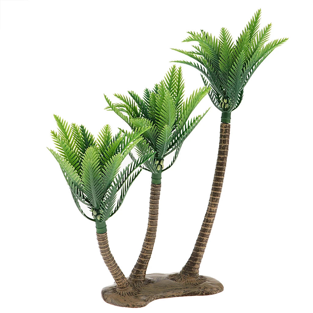 1PCS Green Plastic Model Trees Layout Rainforest Train Palm Tree Diorama Scenery for Home Outdoor Garden Decor