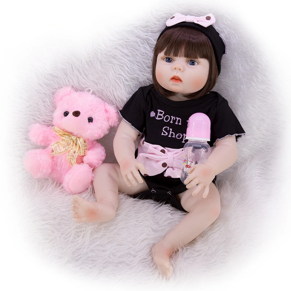 DollMai Reborn baby куклы 2" 57 см настоящие силиконовые виниловые куклы для тела детский подарок reborn Малыш bebes reborn bonecas подарок