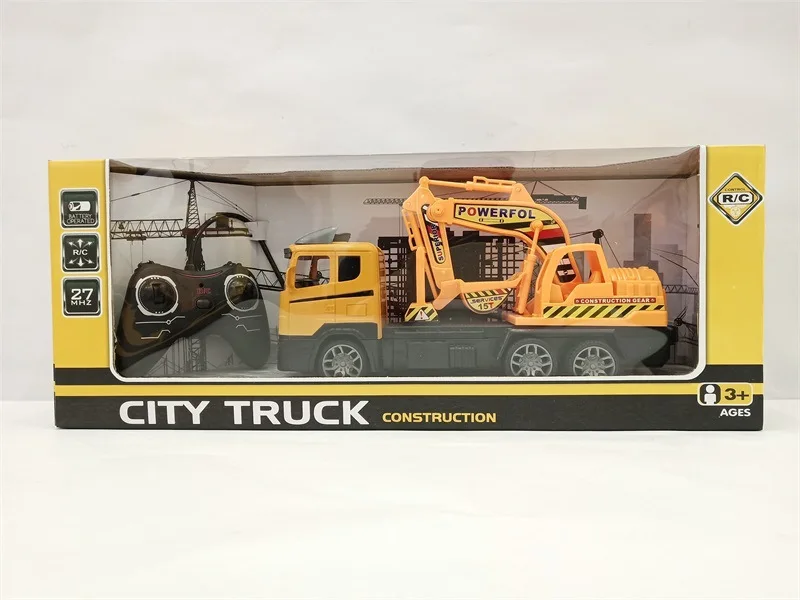 

Children Remote Control Engineering Vehicle Toy Stone with Music Remote Control Cartoon Excavator Engineering Vehicle Model Toy