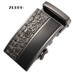 Zlrph masculino genuíno automático liga fivela de cinto clássico moda luxo vaca cinto de couro genuíno para homens agio