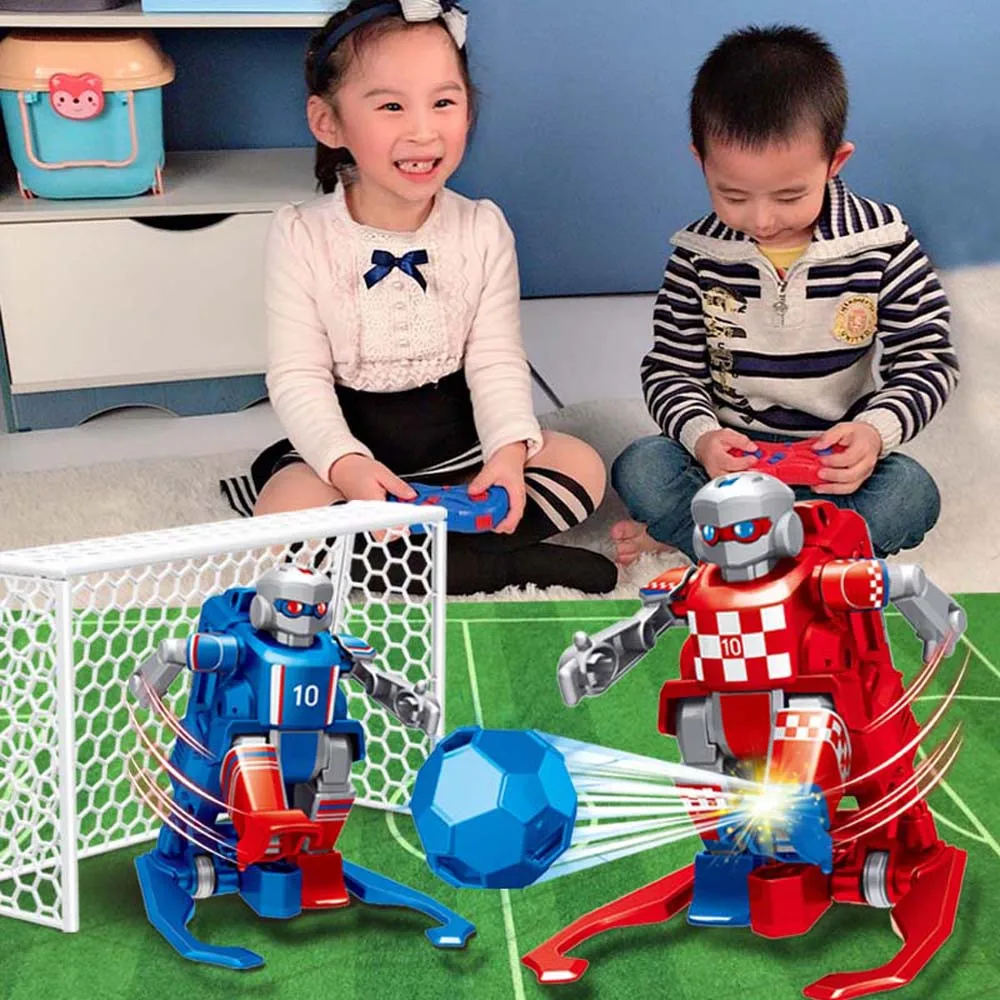 Мини-робот с дистанционным управлением, футбольный футбол, умный робот, 2 упаковки, Интерактивная игрушка, простая в использовании, многофункциональные радиоуправляемые игрушки для детей