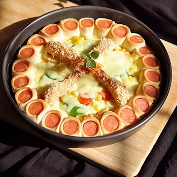 

8/9 Inch Non-Stick Pizza Pan Bakeware Carbon Steel Pizza Plate Round Deep Dish Pizza Pan Tray Mold Mould Baking Tools