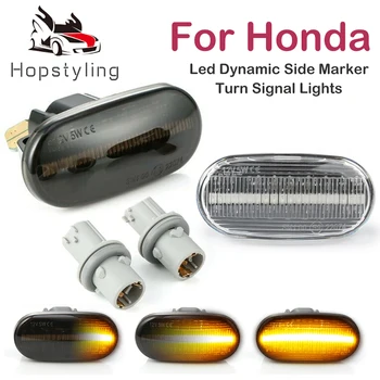 

2Pcs LED Dynamic Side Marker Turn signal light lamp Repeater light For Honda Accord Civic CRX Prelude S2000 Del Sol Fit Integra