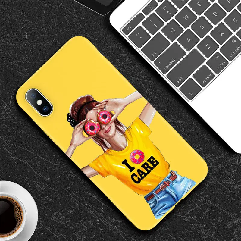 AC6419 Lovebay для iPhone 6, 6 s, 7, 8 Plus, 11 Pro Max X, XR, XS Max, чехол для телефона с изображением мультяшного жирафа, мягкий ТПУ чехол для королевы, конфет, Парижа, девушки - Цвет: AC6419