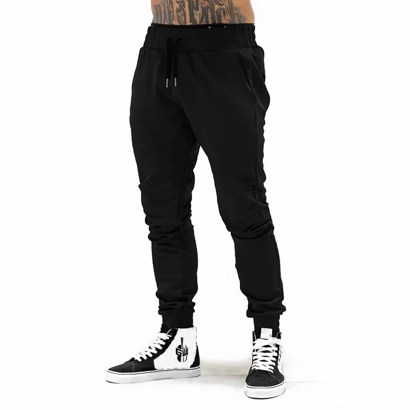 

New Autumn Brand Mens Joggers Pants Cotton Streetwear Sweatpant Gym Sporting Trousers Fitness Bodybuilding Sweat Pants