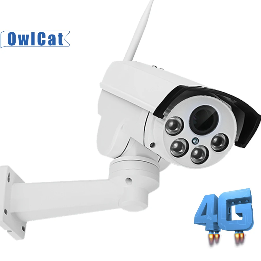 IP камера OwlCat Sony уличная HD 2 Мп 5 МП 4G SIM карта PTZ кратный зум автофокус панорама
