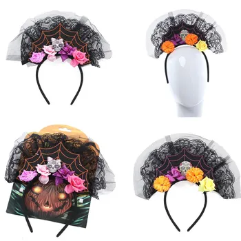 

Halloween Lace Headband Party Decoration Props Headband Halloween Decor Carnival For Haunted