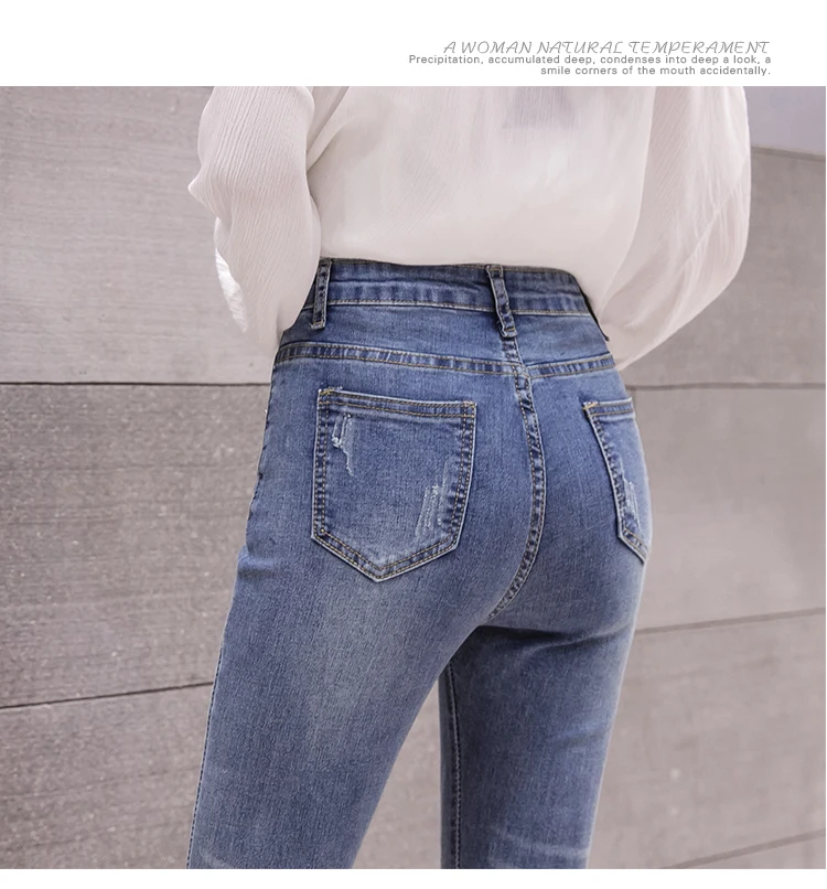 Джинсы женские с высокой талией джинсы скинни с бахромой бисером Синие джинсы для женщин винтажные кисточки жемчужные брюки