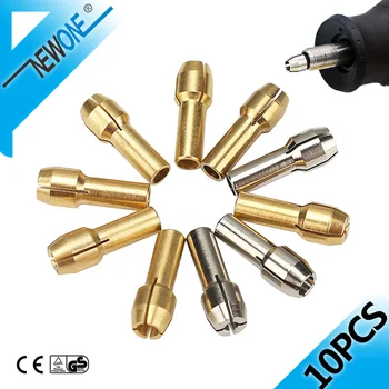 

10pcs Power Tool Mini Drill Brass Collet Chuck for Dremel Rotary Tool Dremel Accessories Machine Polishing Engraver Electric