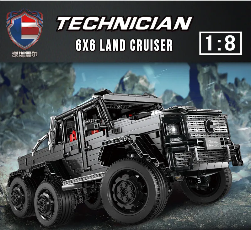3300 шт. MOC RC Внедорожник 6x6 LAND CRUISER технические строительные блоки автомобильные
