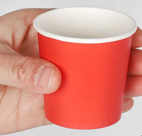 cup 100 шт 100 мл маленькая одноразовая кофейная чашка 4 унции вино молоко чай йогурт фруктовый сок мини вкус Чашки Десерт бумажные кружки с крышками - Цвет: cup