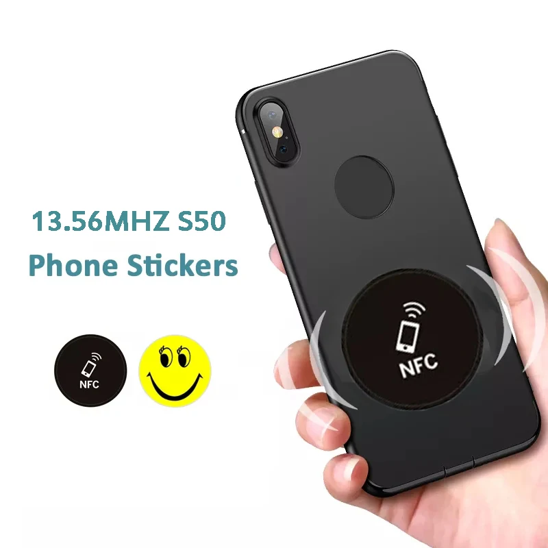 5/10pcs NFC 13.56Mhz S50 Stickers Writable IC UID Anti Metal Interference Cartoon Tags Label Rewritable Mobile Phone Sticker |