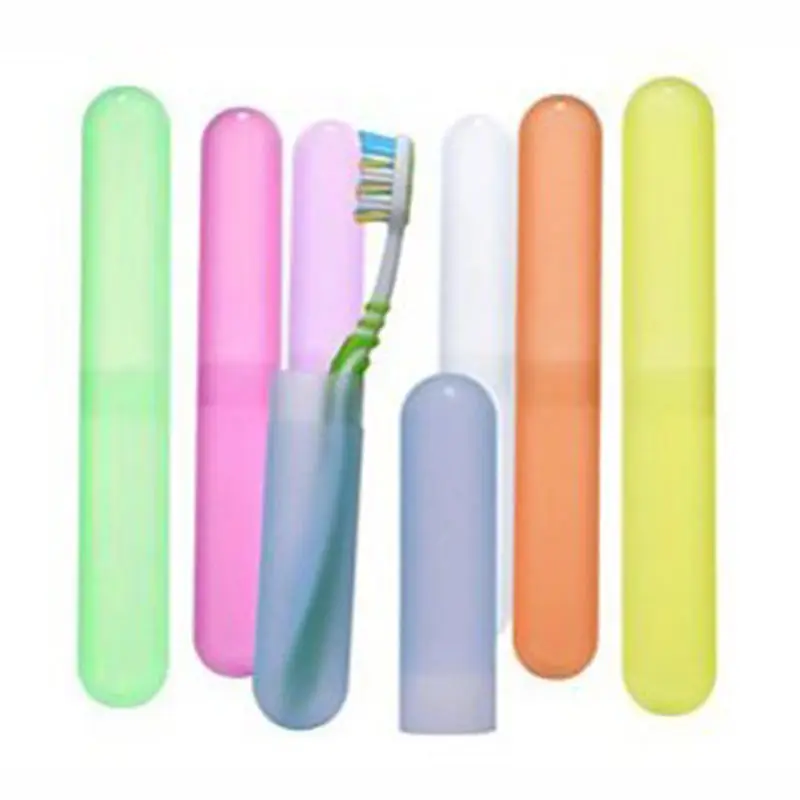 1PCS Random Color Portable Toothbrush Holder Outdoor Travel Hiking Camping Toothrush Case Bathroom Accessories