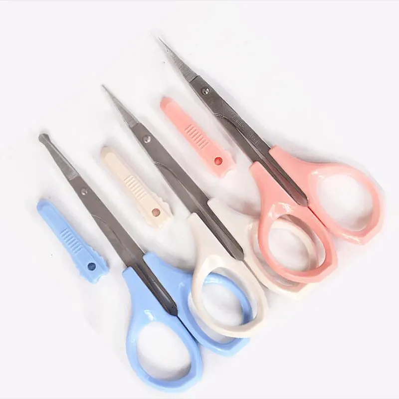 1Pc Durable Eyebrow Trimmer Scissors Eyelash Nose Hair Remover Makeup Tools Stainless Steel Nail Dead Skin Remover Clips 2