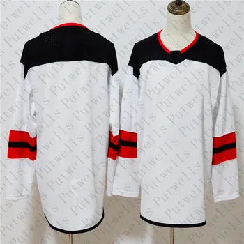 

Men America hockey jerseys New Jersey Ice Stitch Jack Hughes Nico Hischier Martin Brodeur P.K. Subban Taylor Hall hockey Jerseys