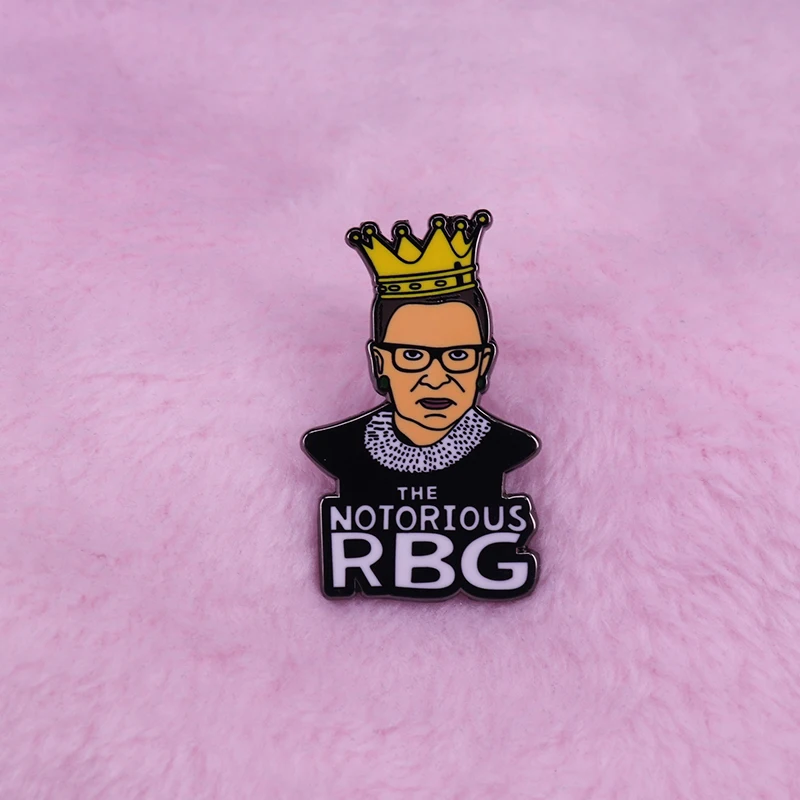 Известный RBG pin Тонирующий феминистский стильный подарок для женщин и девочек |