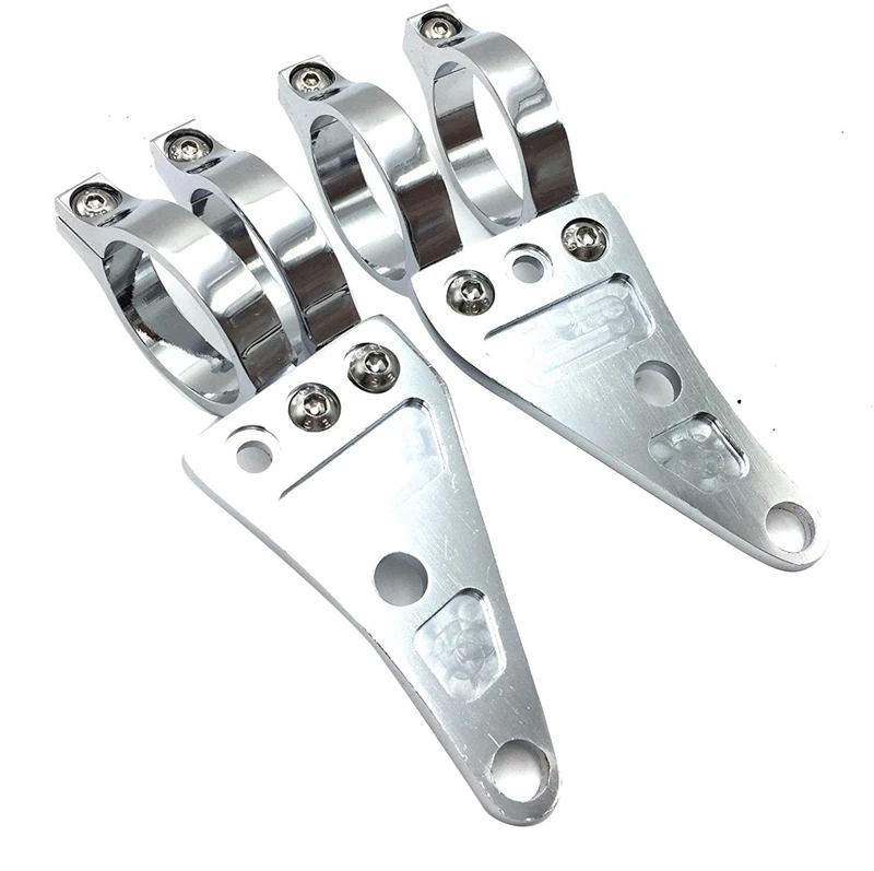 

41mm Motorcycle Headlight Mounting Bracket Head Light Holder Motorcycle Accessories Silver