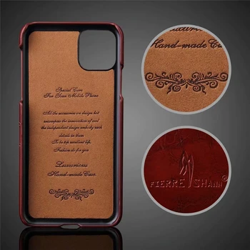 Slim Hard Leather Card Holder Case for iPhone 11/11 Pro/11 Pro Max 1