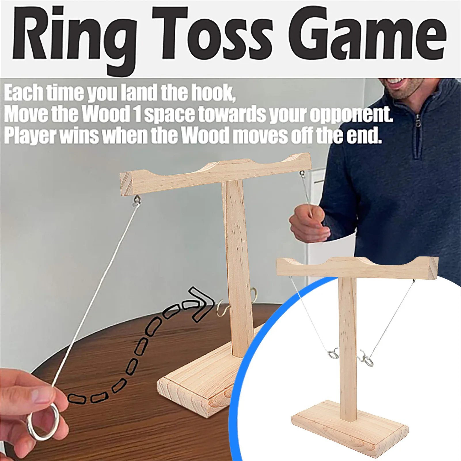 Throwing Hook And Loop Ring Toss Game 2 People Interactive Play Handmade  Wooden Ring Toss Toy For Party Bar Drinking Games|Party Games| - AliExpress