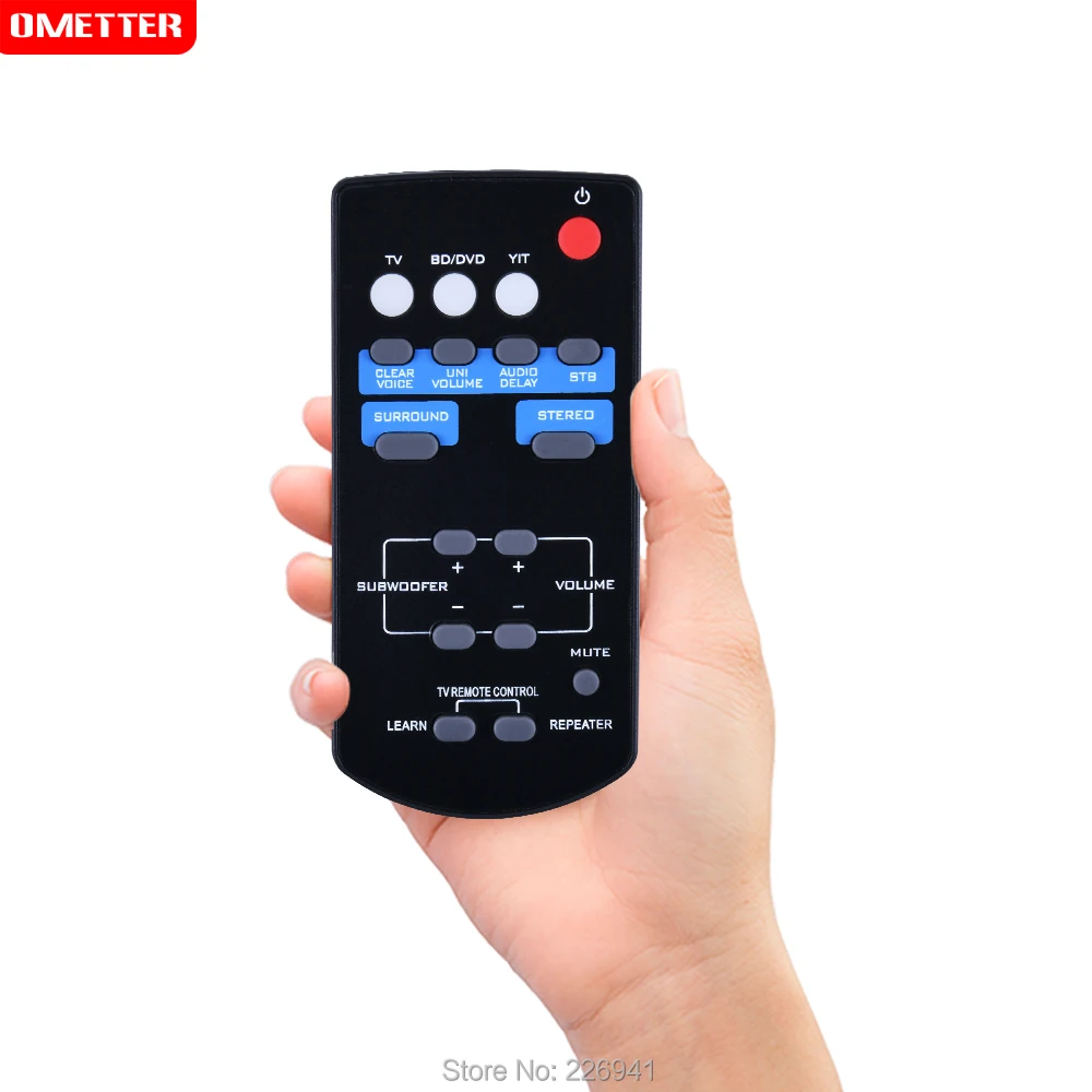 Replacement Remote Control For Yamaha Soundbars ATS-1010, YAS-101, YAS-101BL - Model FSR60-WY57800
