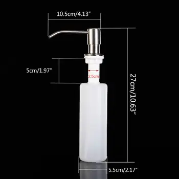 

300ml Kitchen Sink Soap Dispenser Manual Press Pump Liquid Soap Shampoo Bottle T8WE