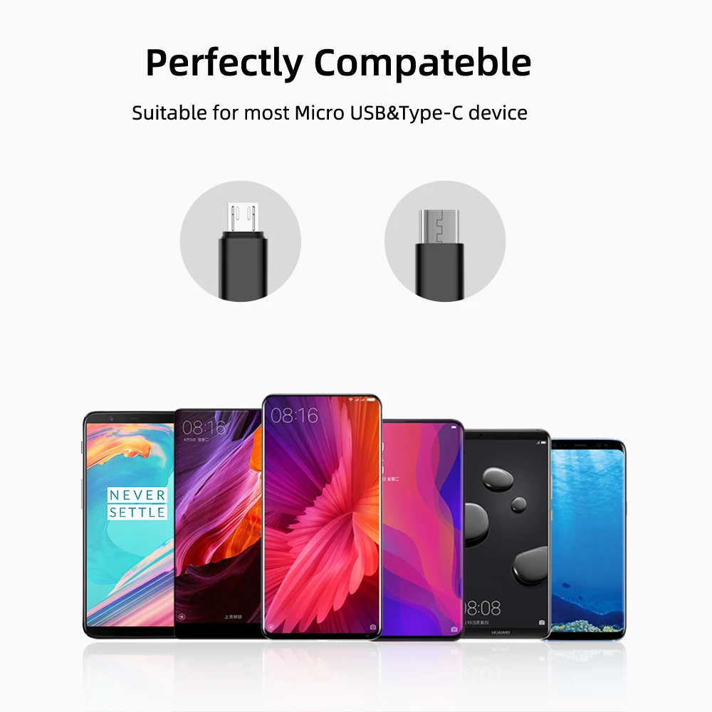 2 в 1 USB C Micro кабель мобильный телефон OTG зарядный адаптер для Samsung S9 Huawei P30 0