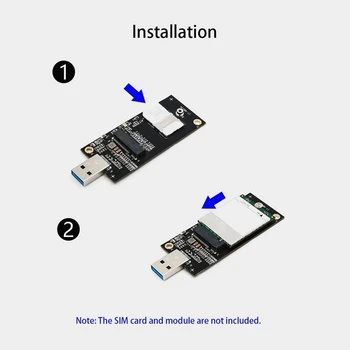 

NGFF M.2 Key B to USB 3.0 Adapter Converter Card Board Desktop PC Add on Card with SIM Card Slot