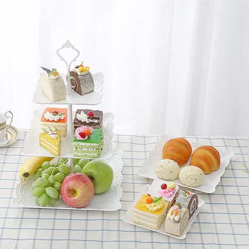 

Multi-layer Cake Stand Food Trays Desktop Decorative Dried Fruit Plate Afternoon Tea Wedding Plates Party Tableware Display Rack