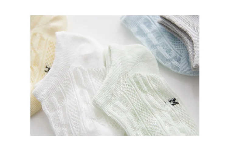 [ Hollow out No-show Socks] Spring And Summer Lace Mesh Thin Cotton Medium And Small Infants Children Baby Socks