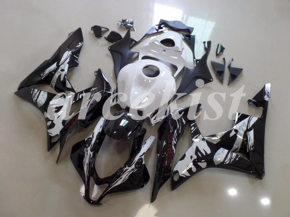 Литье под давлением ABS мотоцикл полный обтекатель комплект подходит для CBR600RR 07 08 F5 2007 2008 Кузов Набор на заказ черный