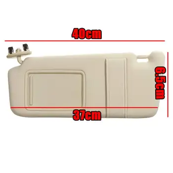 

Front Left Driver Side Sun Visor Without Sunroof With A Make-Up Mirror for Toyota Camry 2007 2008 2009 2010 2011 #74320-06800-E0