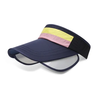 

Women UV Protection Retractable Pull Plate Sun Hat Sweat Absorbent Empty Open Top Visor Casual Adjustable Outdoor Sports Elastic