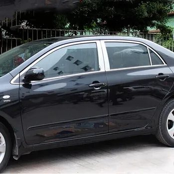 

Car styling stainless steel window cover trim window garnish pillar trim for Toyota Corolla 2003-2008 corolla ex