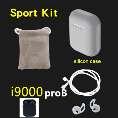 I9000 Pro tws 1:1 In-Ear detection 1536u смарт-сенсор всплывающие Bluetooth наушники pk i80 i200 i500 i1000 i9000 tws i10000 tws - Цвет: i9000ProB kit gray