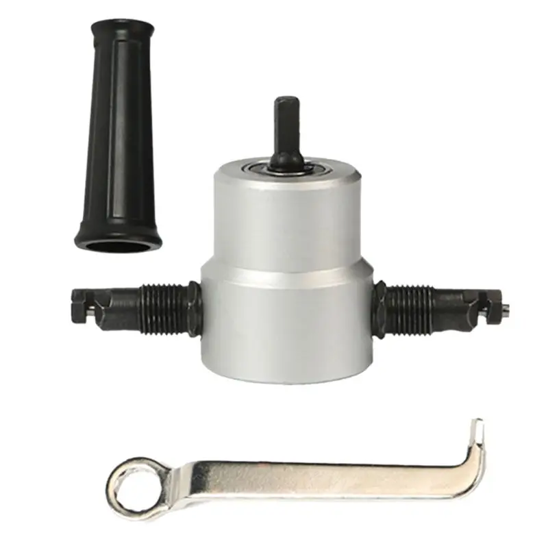 

Double Head Sheet Metal Nibbler Blade Saw Cutter Cutting Tool Drill Attachment