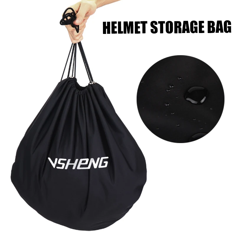 

Vehemo Polyester Black Motorcycle Helmet Bag Dustproof Durable Cycling Scratch Resistant Helmet Bag
