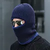 Unisex Knitted Keep Warmer Cap Balaclava Mask Winter Wool Hats Adult Men and Women Neck Warmer Thick Skullies Beanies Hat ► Photo 1/6