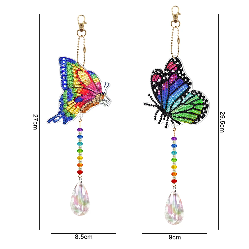 DIY Diamond Painting Crystal Wind Chimes Pendant Sun Light Catching Rainbow Make Jewelry Hanging Mosaic Rhinestone Decor 1/2pcs diamond painting