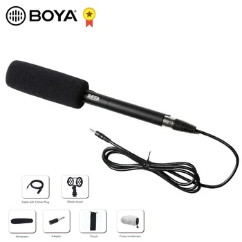 

BOYA BY-PVM1000 Professional DSLR Condenser Microphone Video Interview Reporting for Canon Nikon Sony Camera Windshield