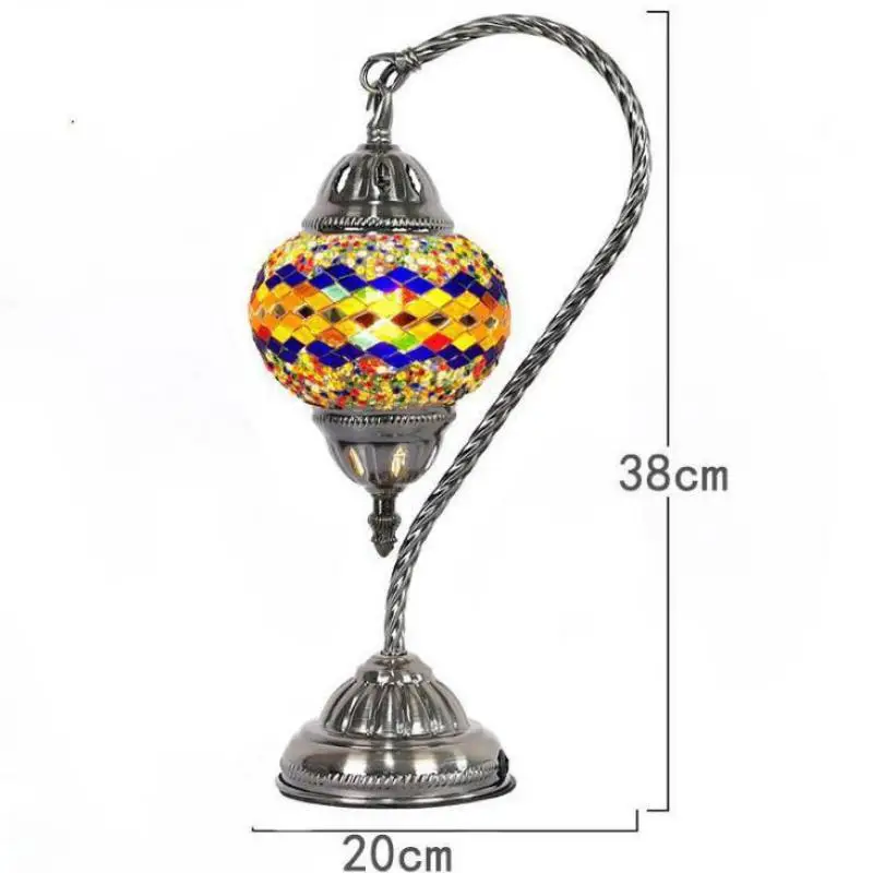 Mosaico turco lâmpada de mesa do vintage