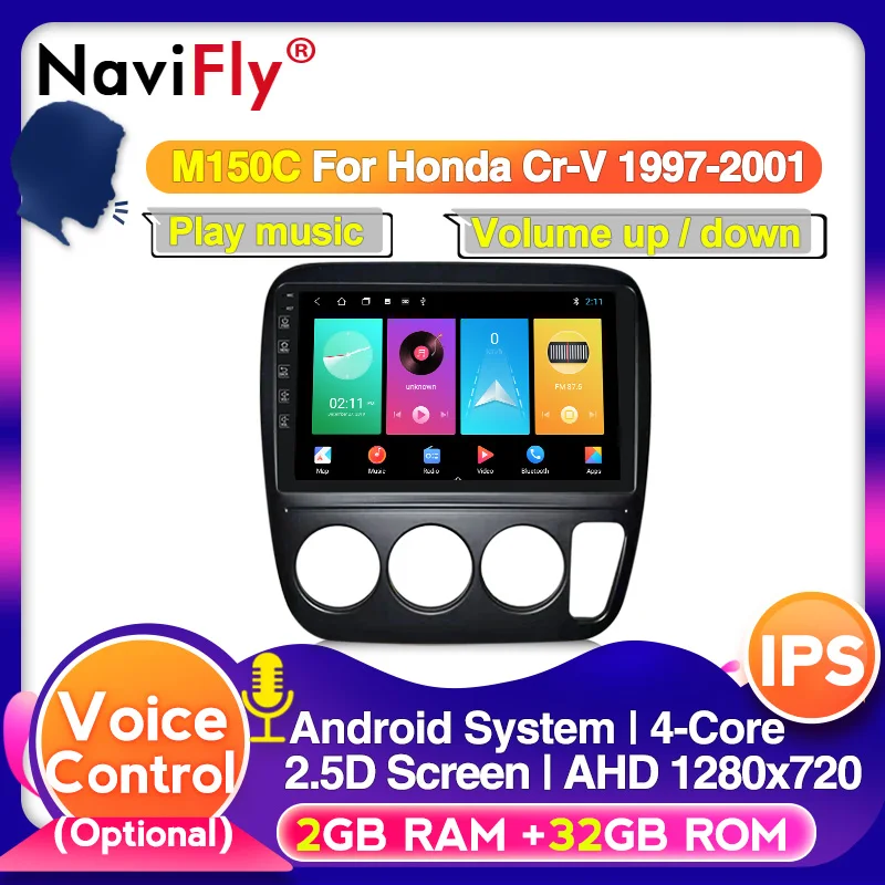 Navifly Android 10 0 для Honda CRV 1997-2001 автомобильное радио мультимедийный видеоплеер