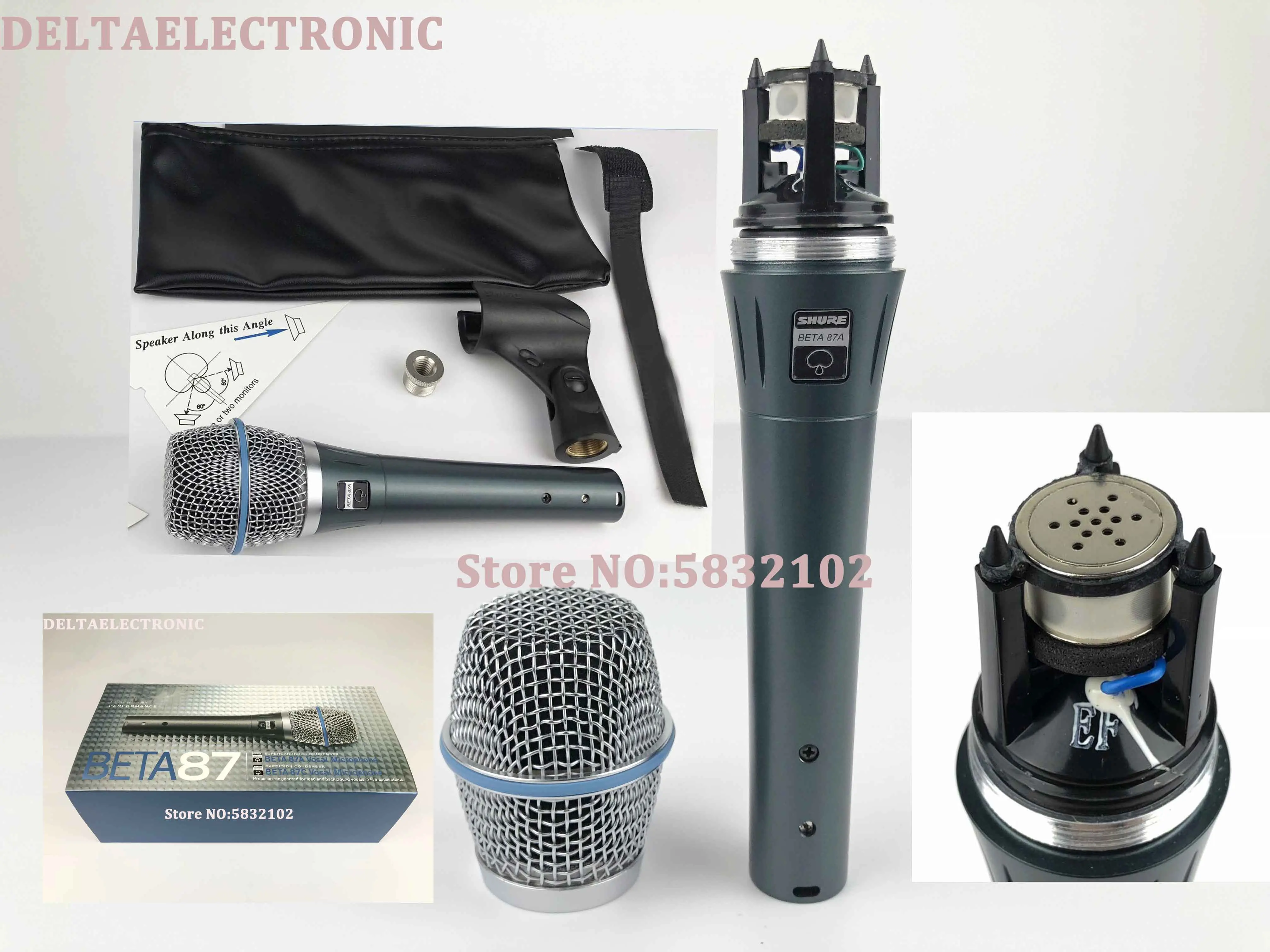 Free Shipping High Quality Beta87A Supercardioid Condenser Microphone,Clear Sound Vocal Microfono,Microphone For Hot Selling