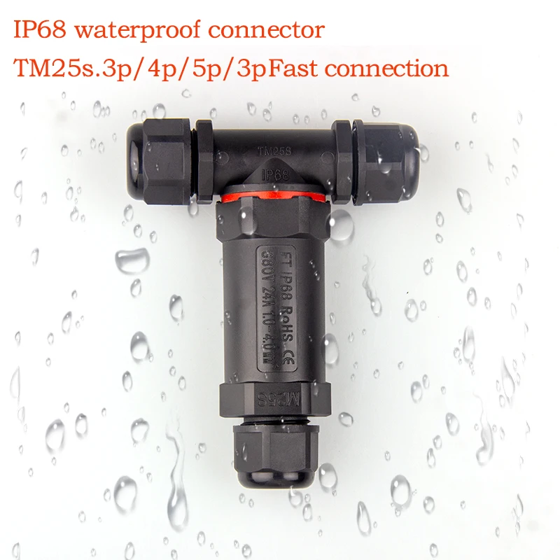 IP68 Waterproof Connector 2 Pin 3 Pin 4 Pin 5 Pin Electrical Terminal Adapter Wire Connector Screw Pin connector LED Light pin