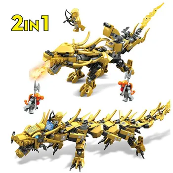 

2 in Phantom Ninja Dragon Basilisk Goldman Toy building blocks Compatible with all brand for Boy christmas Gift