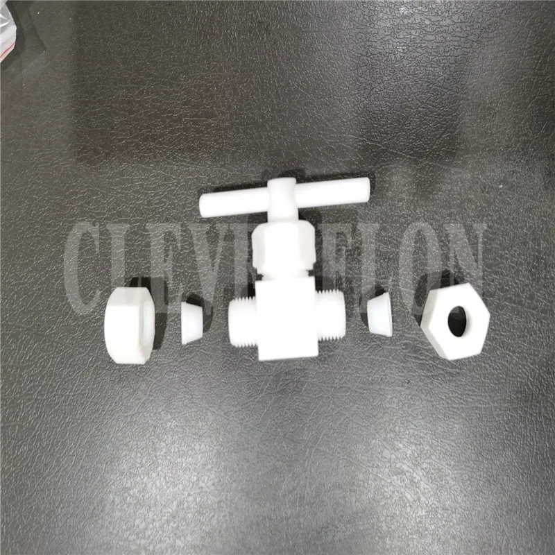 2 way pipe union PTFE F4 needle valve