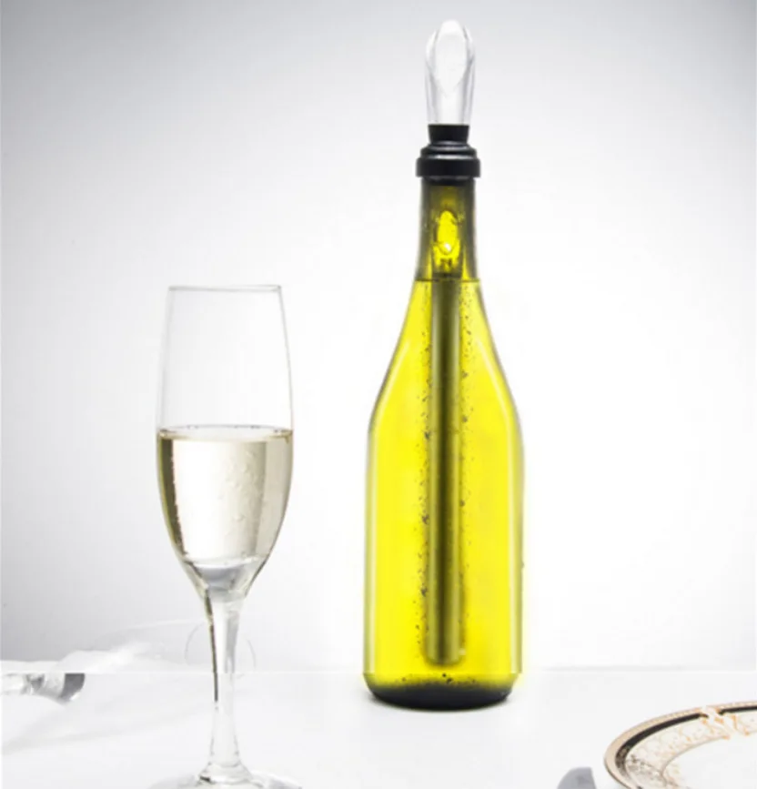 Stainless Steel Wine Pourer with Chill Rod Wine Cooler Cooling Rod drink cooler