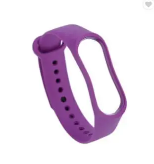 Purple Mi Band 4 3 ремешок силиконовый браслет для Xiaomi mi Band 3 черный красный браслет смарт-браслет аксессуары ремешок и для mi Band 3 - Цвет: Purple