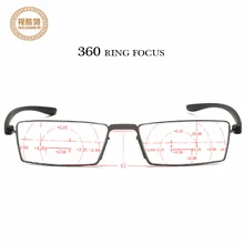 360 кольцевая чтения очки сверхлегкие удобные анти-синий дальнозоркостью смолы бифокальные очки с переменным фокусным расстоянием очки для чтения